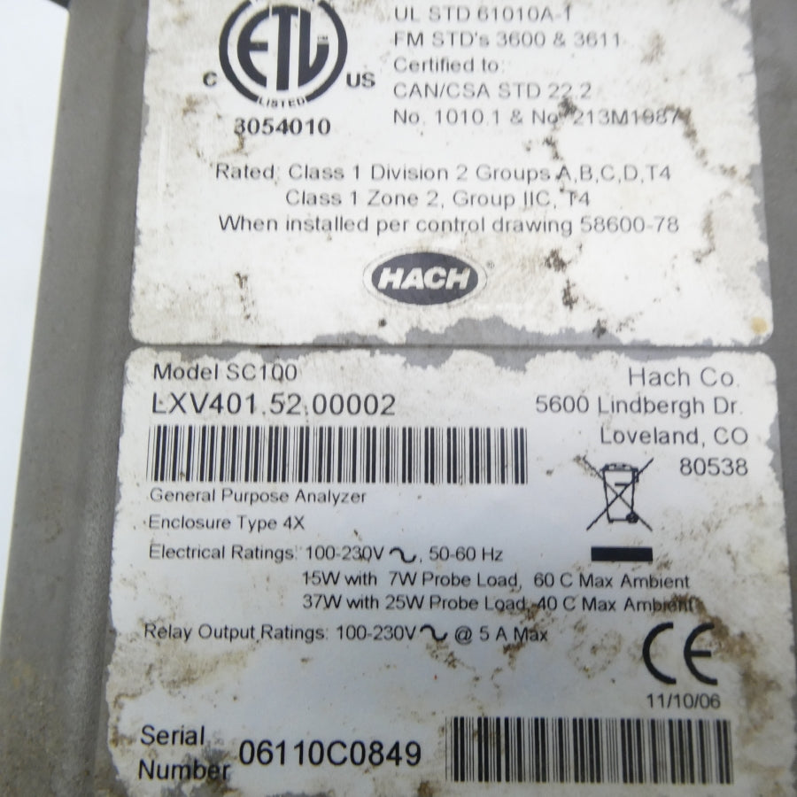 HACH LXV401.52.00002 100-230V UNMP