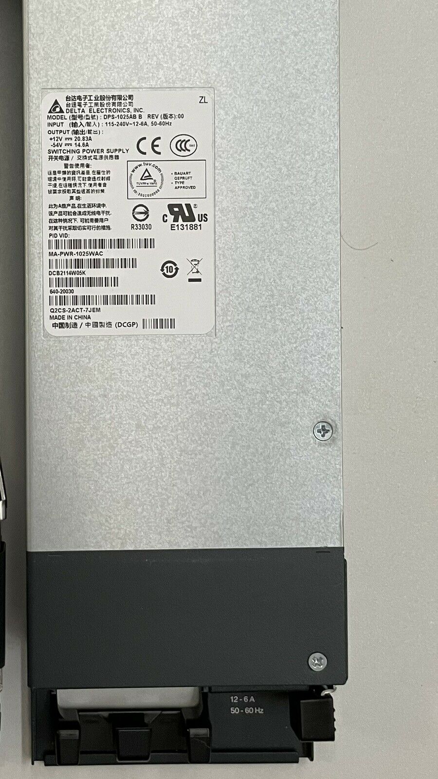 ***NEW***Cisco Meraki MA-PWR-1025WAC 1025W Power Supply for MS320-48FP MS350-48FP MS350-24X-HW
