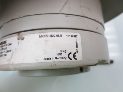 USED MK077-2DD.06.N ZIEHL-ABEGG BLOWER MOTOR IP44 THCL155 3-400V 60HZ