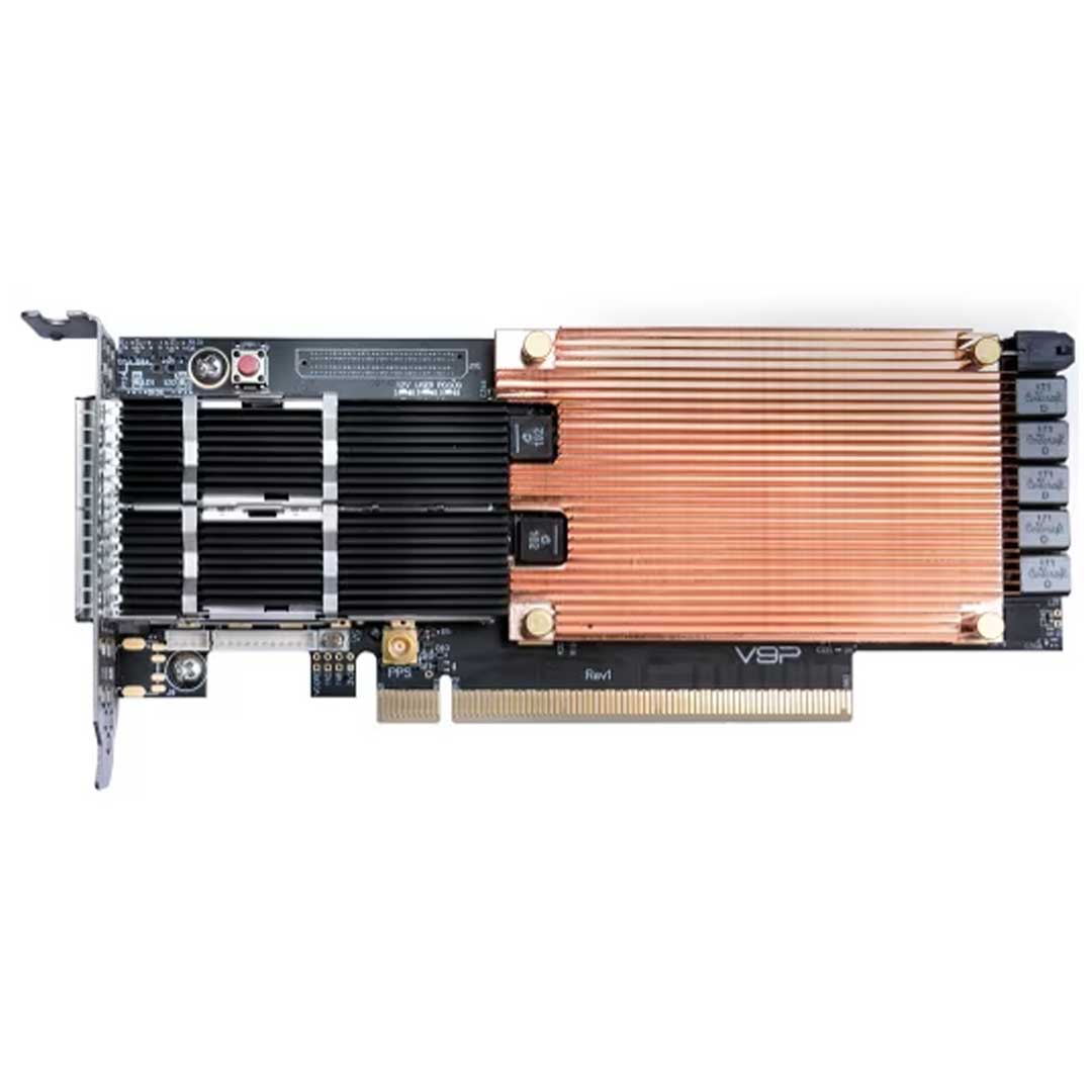 Nexus Dual Port QDD SmartNIC+ (16-channel), VU9P FPGA  | NXN-V9P-16X-9GB