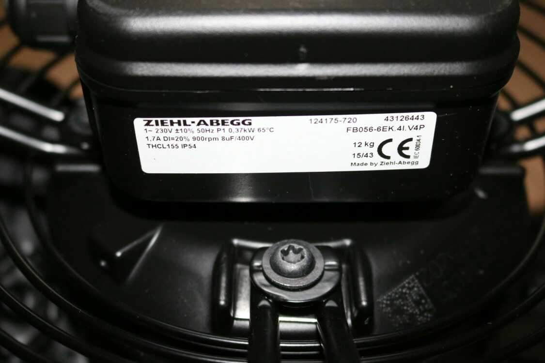 FB056-6EK.4I.V4P  ZIEHL-ABEGG Axial Fan 230V 0.37kW 1.7A 900rpm