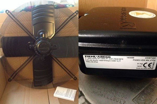 FB063-VDK.6N.V7P4 ZIEHL-ABEGG Axial Fan 3~400V 1.1kW 2.2A
