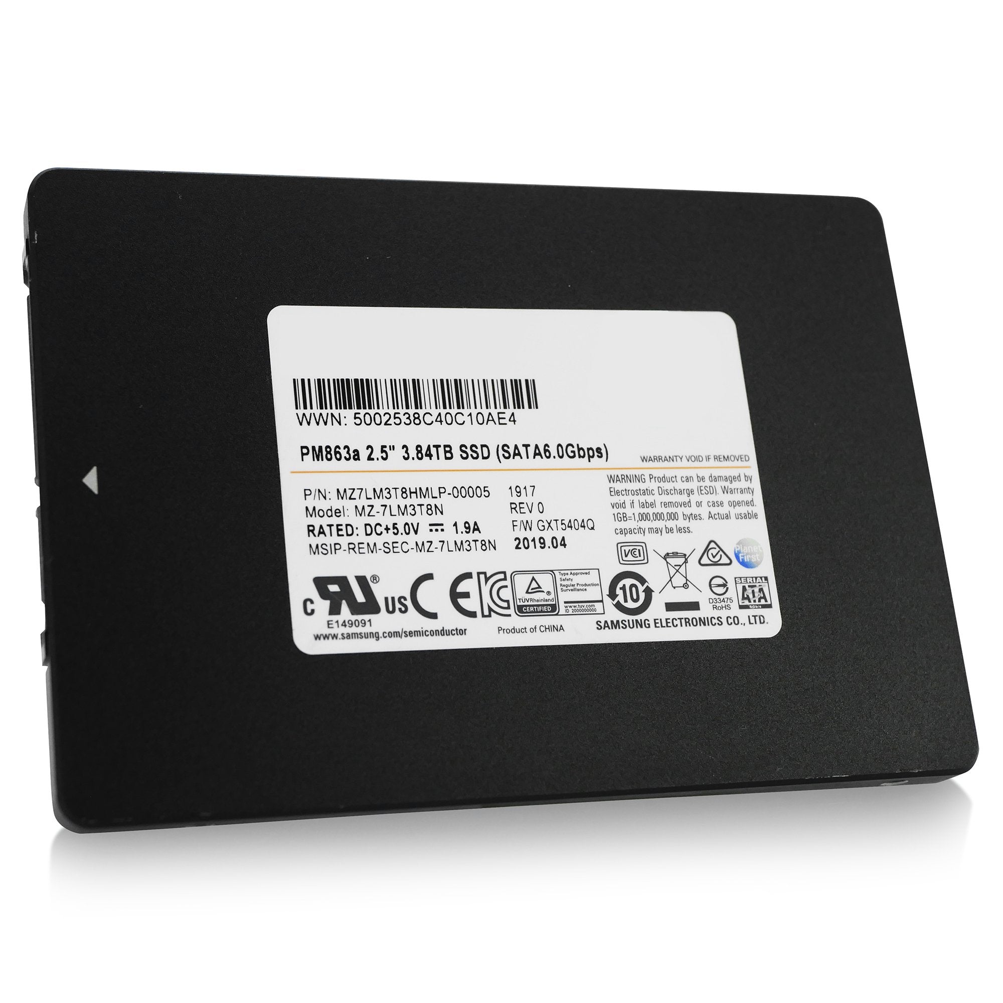 Samsung PM863a MZ-7LM3T8HMLP 3.84TB SATA 6Gb/s 2.5" SSD