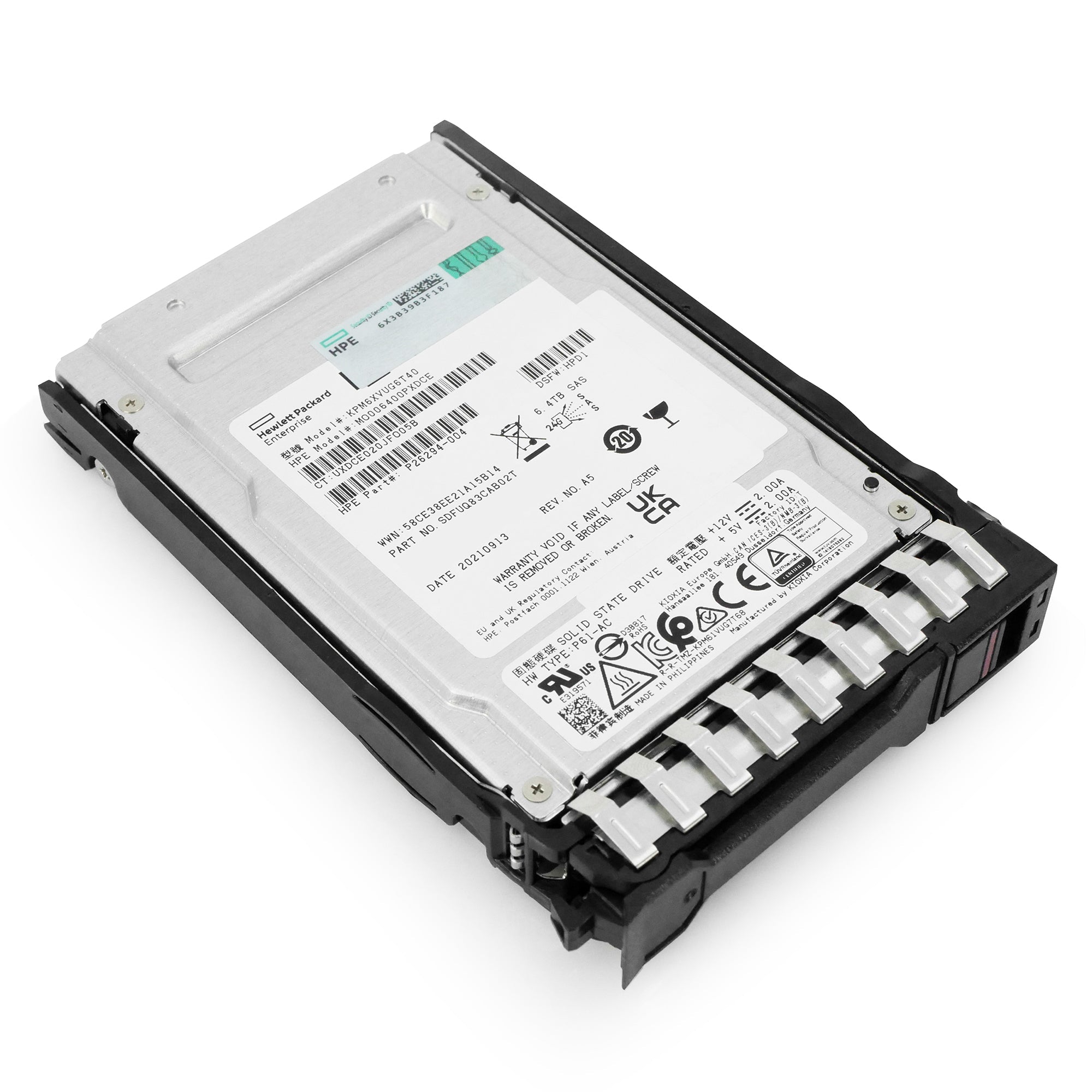 HP Generation 11 MO006400PXDCE P26294-004 6.4TB 3 DWPD SAS-4 24Gb/s 3D TLC 2.5in Solid State Drive