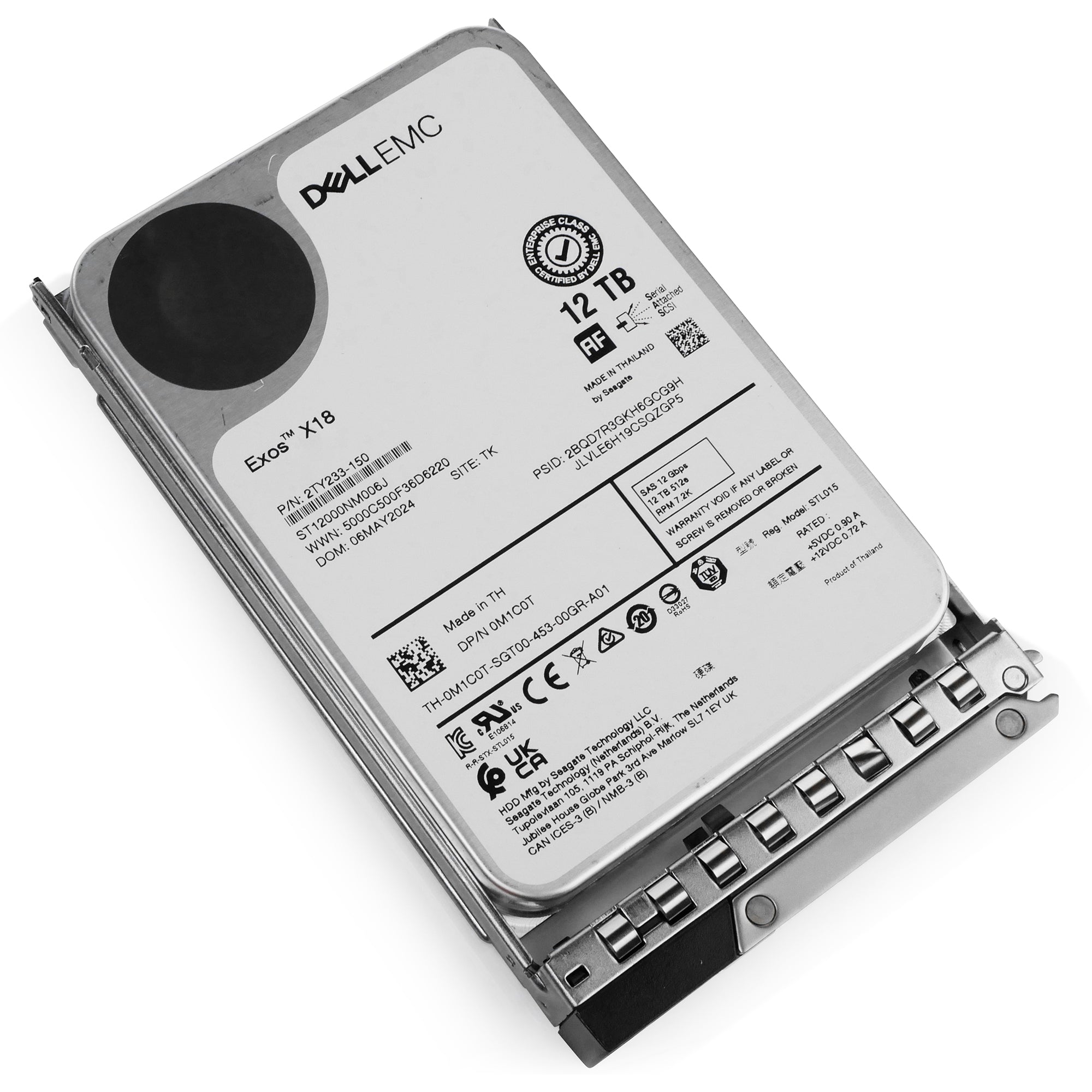 Dell G14 MKPMT 12TB 7.2K RPM SAS 12Gb/s 512e 3.5in Hard Drive