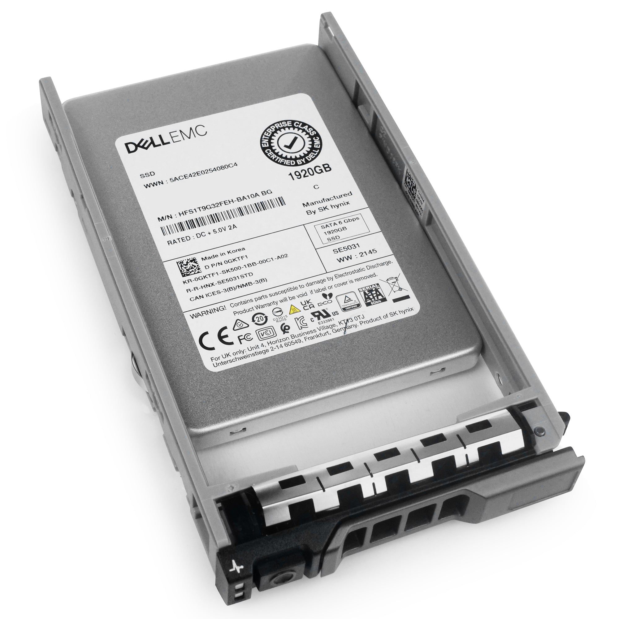 Dell G13 0R4V09 1.92TB 3 DWPD SATA 6Gb/s Mixed Use 3D TLC 2.5in Refurbished SSD