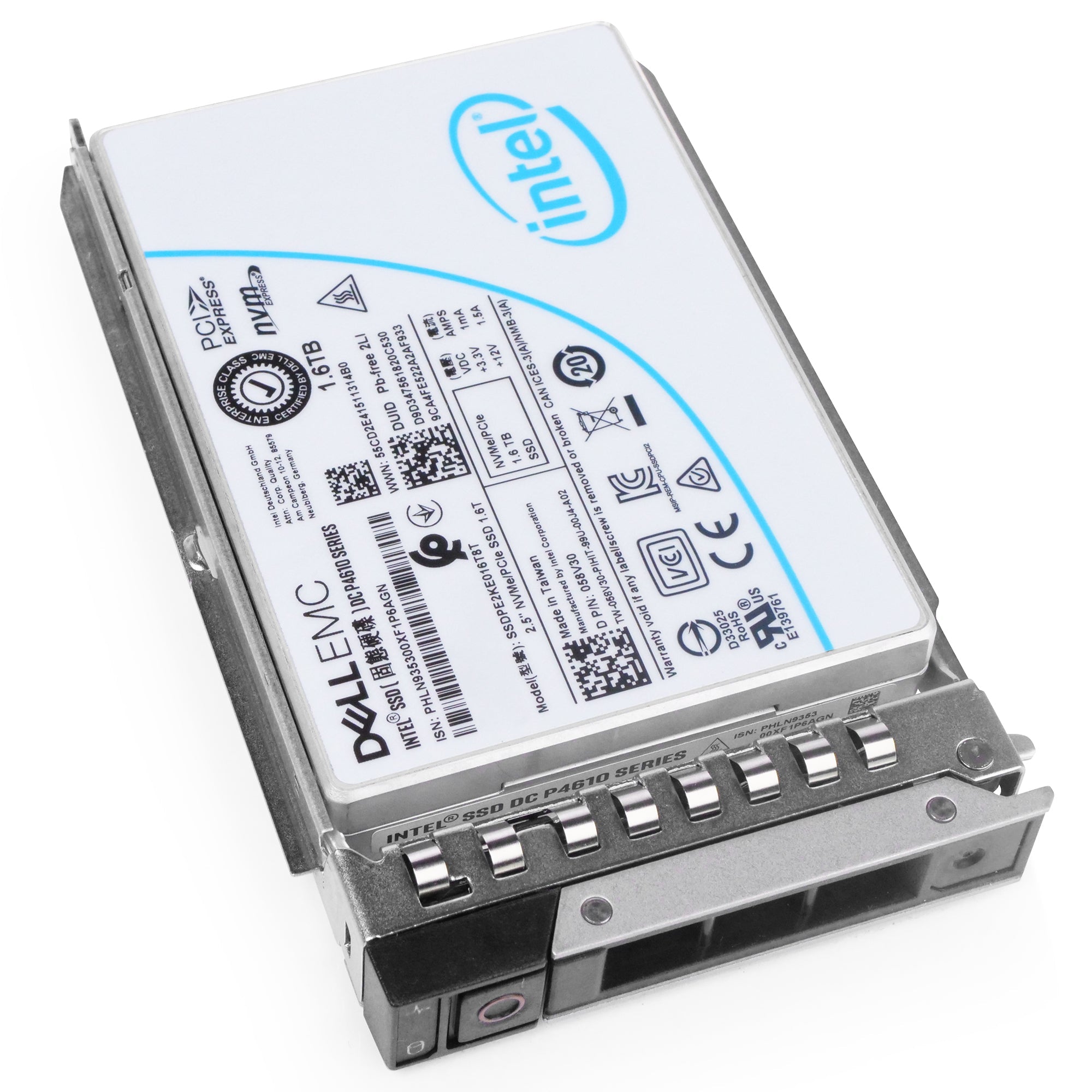Dell G14 97PWG 1.6TB 3 DWPD PCIe Gen 3.1 x4 4GB/s Mixed-Use 3D TLC U.2 NVMe 2.5in Refurbished SSD