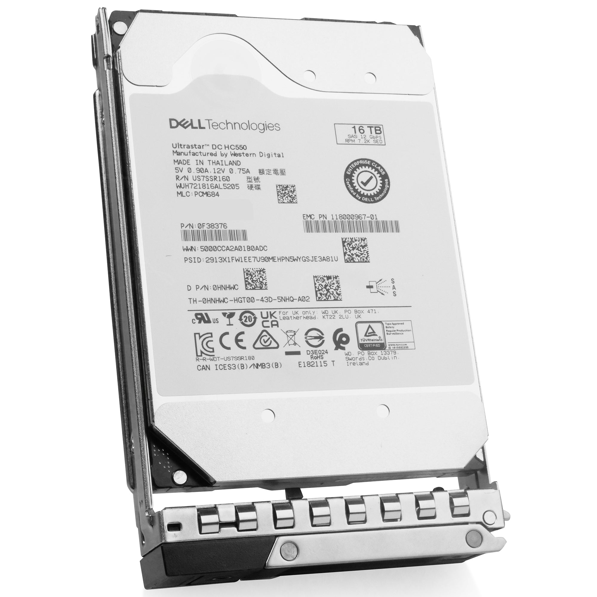 Dell G14 024HF9 16TB 7.2K RPM SAS 12Gb/s 512e 3.5in Hard Drive