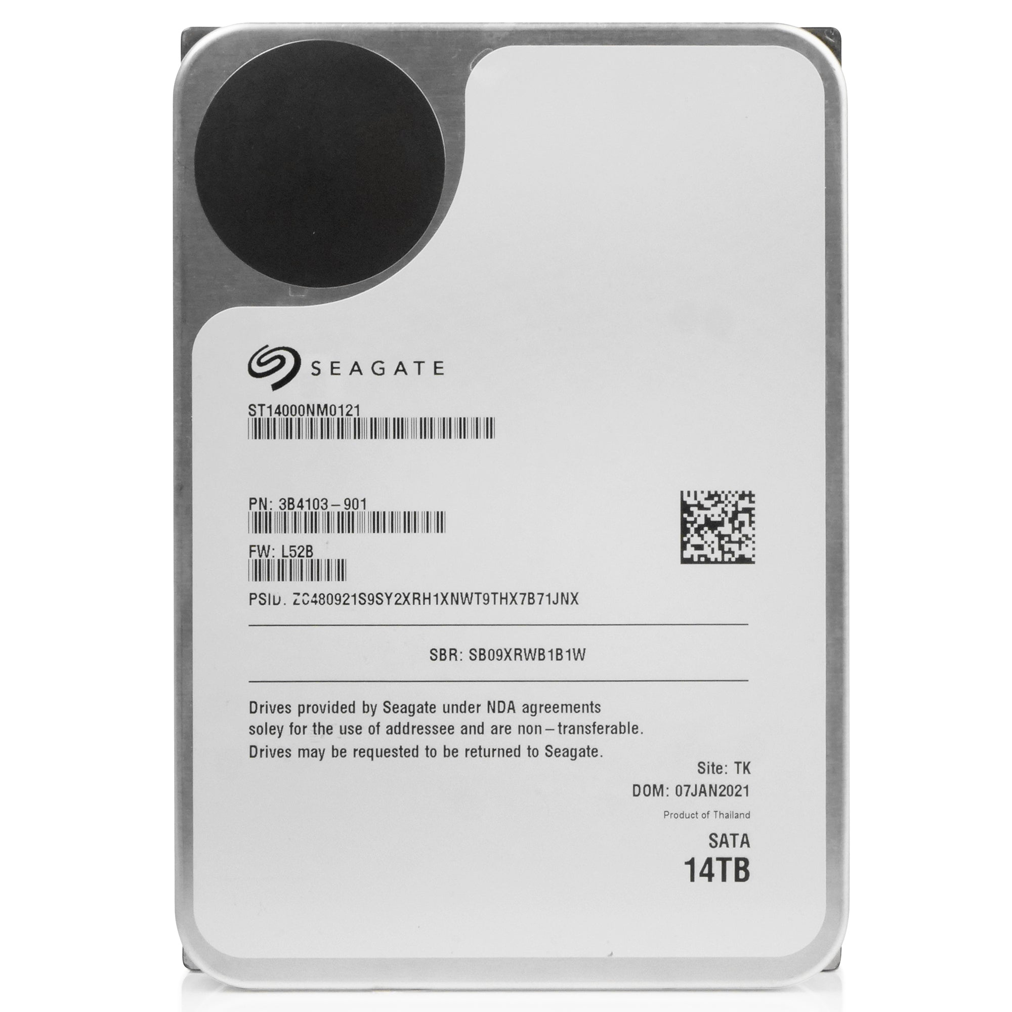 Seagate Exos 2X14 ST14000NM0121 14TB 7.2K RPM SATA 6Gb/s 512e 3.5in Refurbished HDD