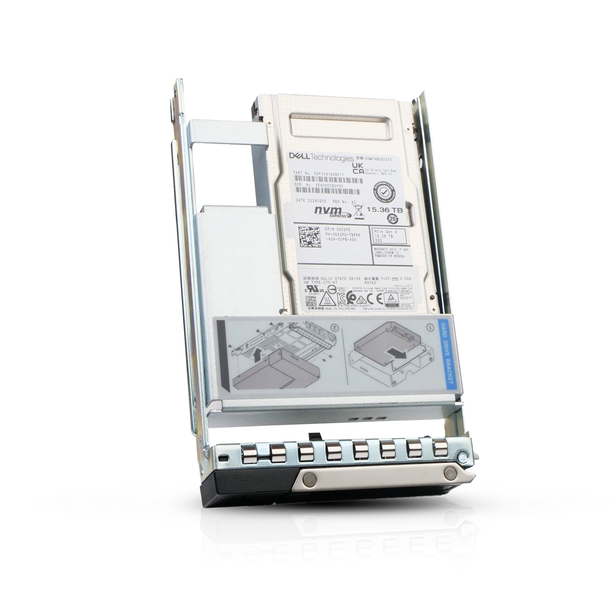 Dell G14 0DX2PD 15.36TB 1 DWPD PCIe Gen 4.0 x4 8GB/s Mixed Use U.2 3D TLC Hybrid 3.5in SSD