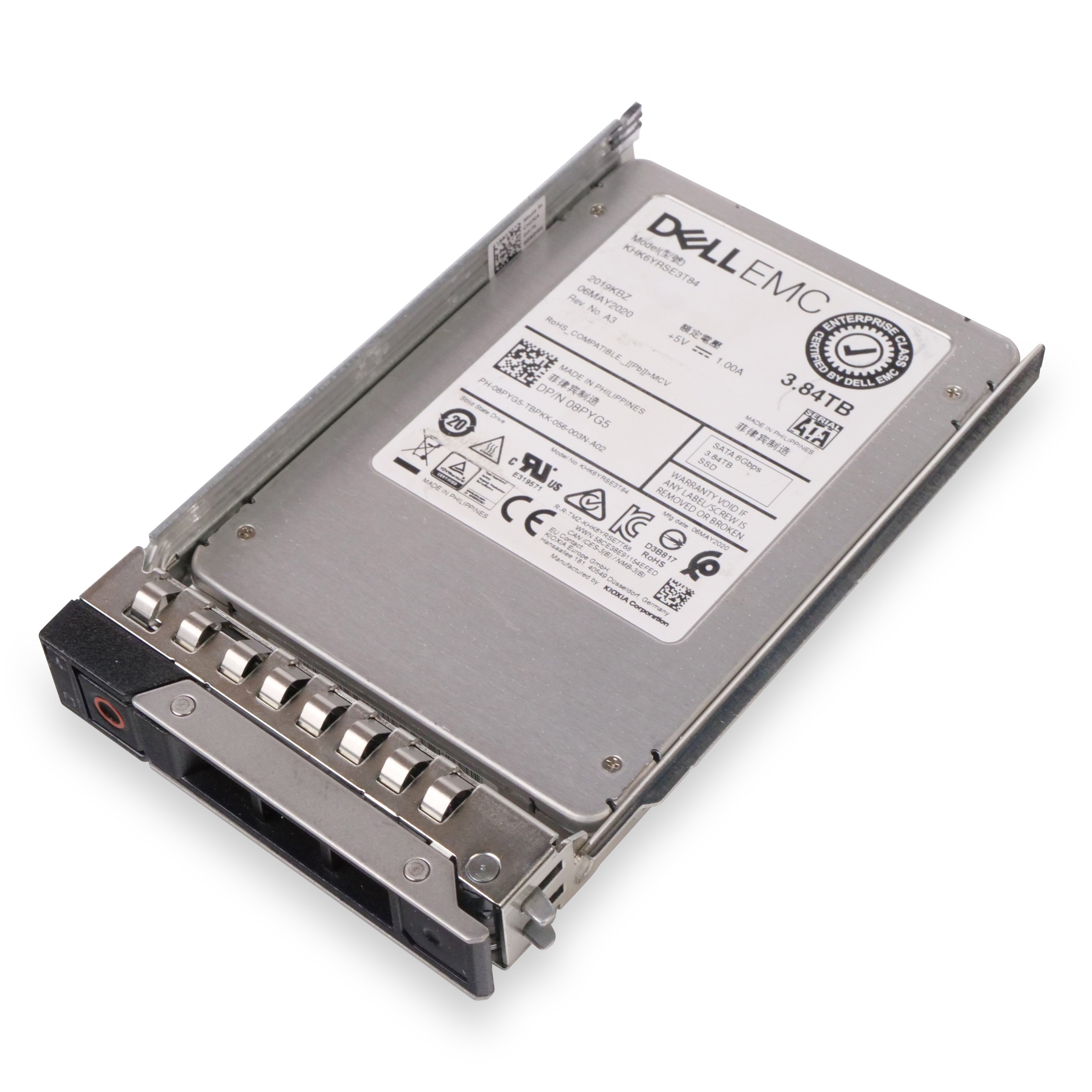 Dell G14 08PYG5 3.84TB 1 DWPD SATA 6Gb/s 3D TLC 2.5in Refurbished SSD