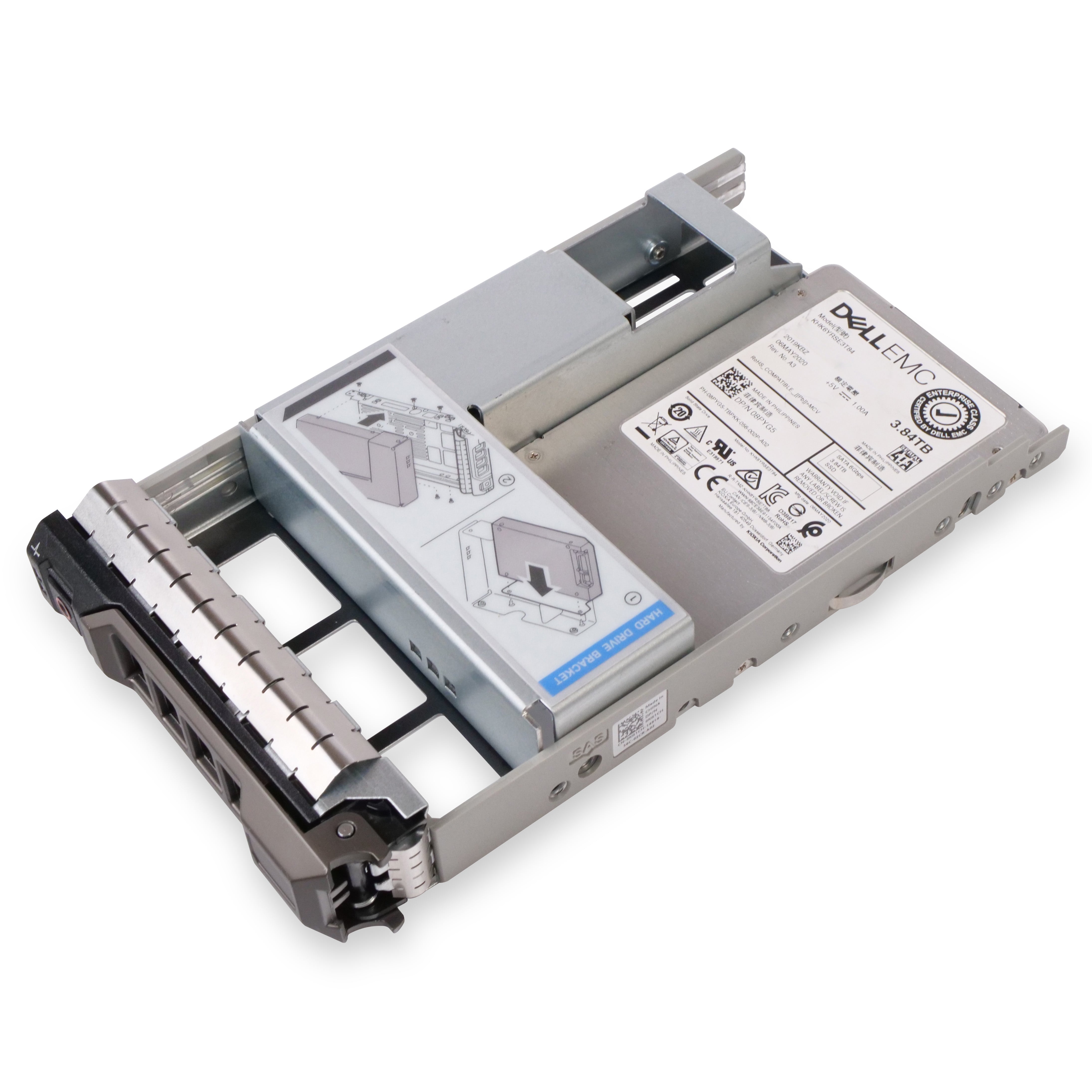 Dell G13 08PYG5 3.84TB 1 DWPD SATA 6Gb/s 3D TLC Hybrid 3.5in Refurbished SSD