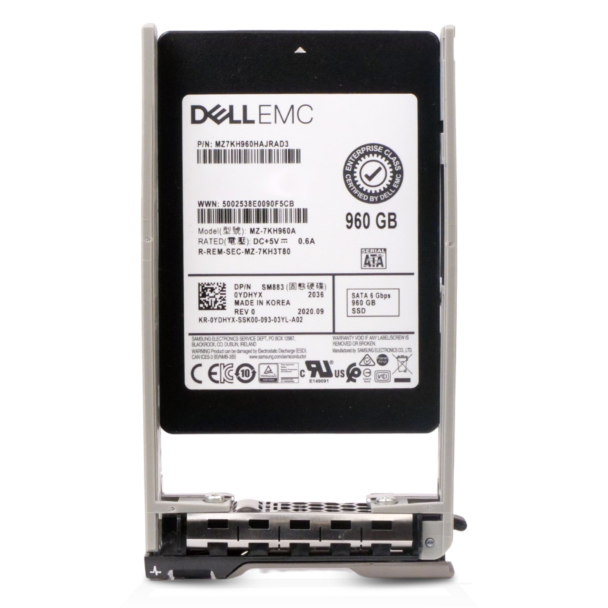 Dell G13 0YDHYX 960GB 3 DWPD SATA 6Gb/s MLC Mixed-Used 2.5in Refurbished SSD