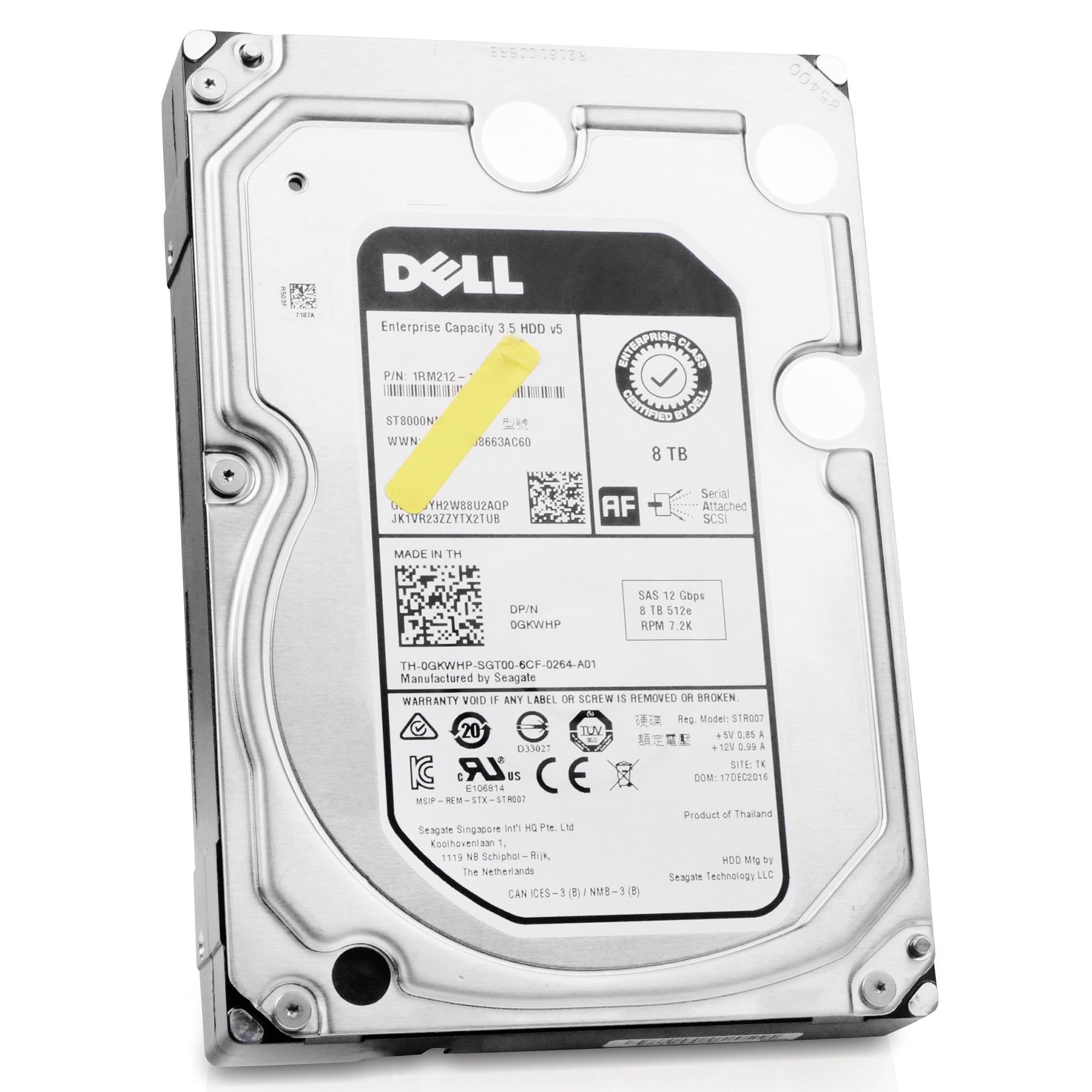 Dell/Seagate V5 ST8000NM0074 8TB 7.2K RPM SAS 12Gb/s 512e 256MB 3.5in HDD