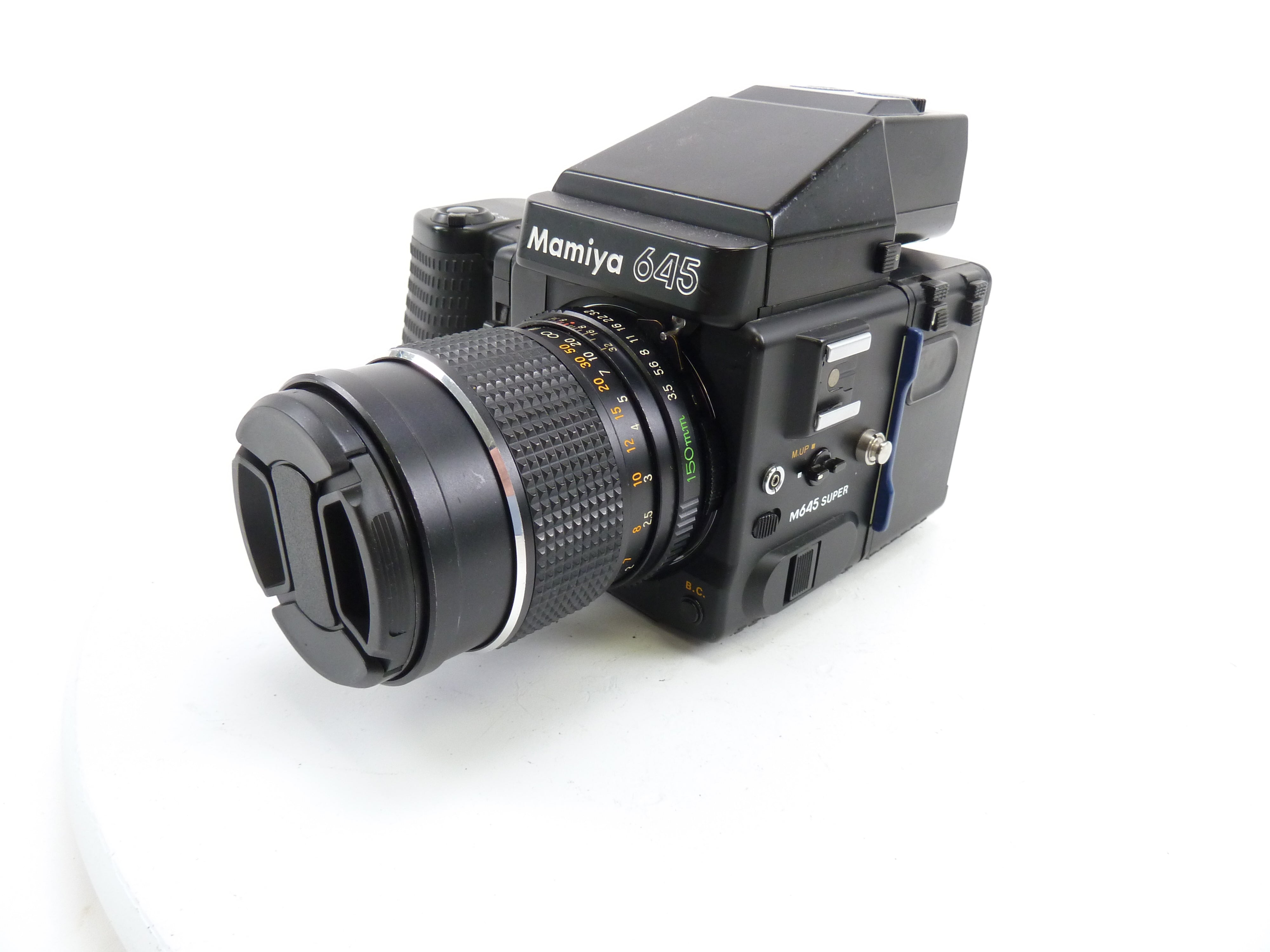 Mamiya 645 Super Kit with Prism Finder, Motor Drive, 120 Back,  & 150MM f3.5 C Lens