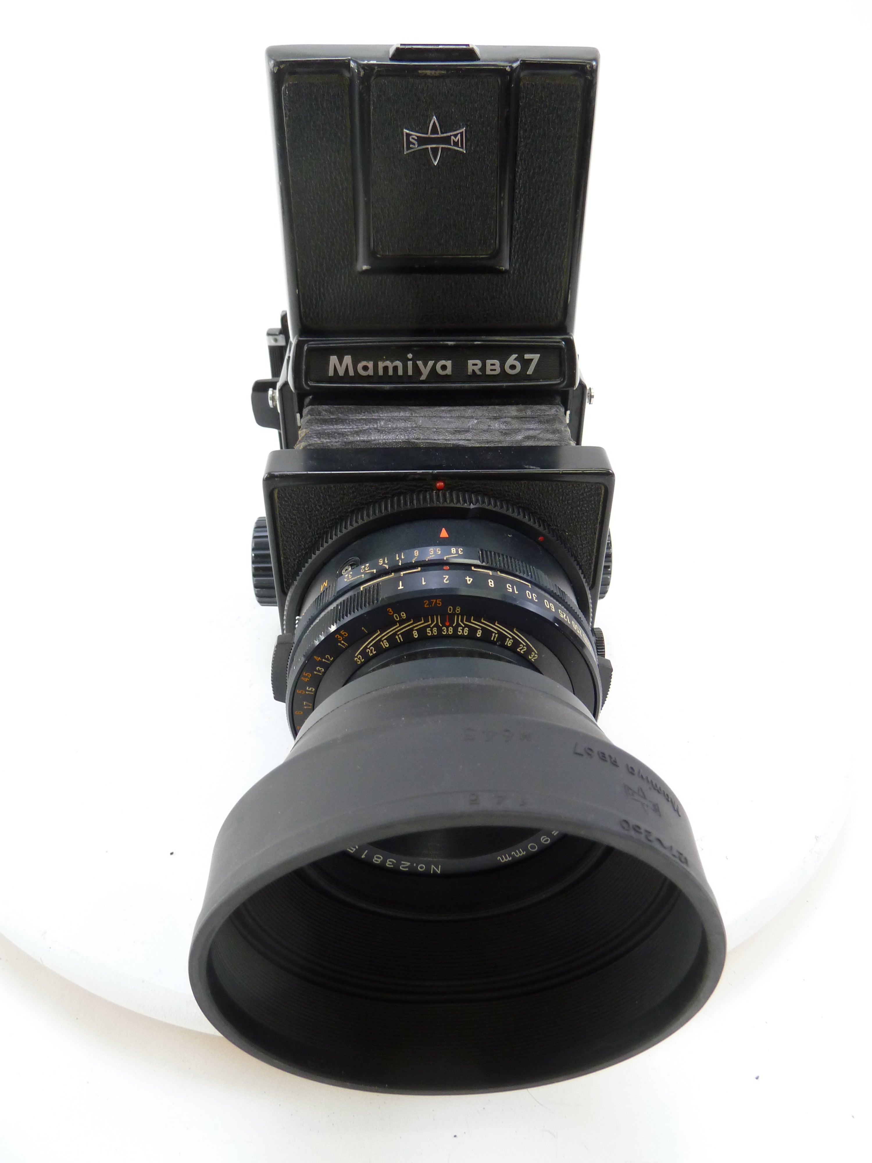 Mamiya RB67 Camera Outfit with 90MM F3.8 Lens, Pro 120 Back, and WLF