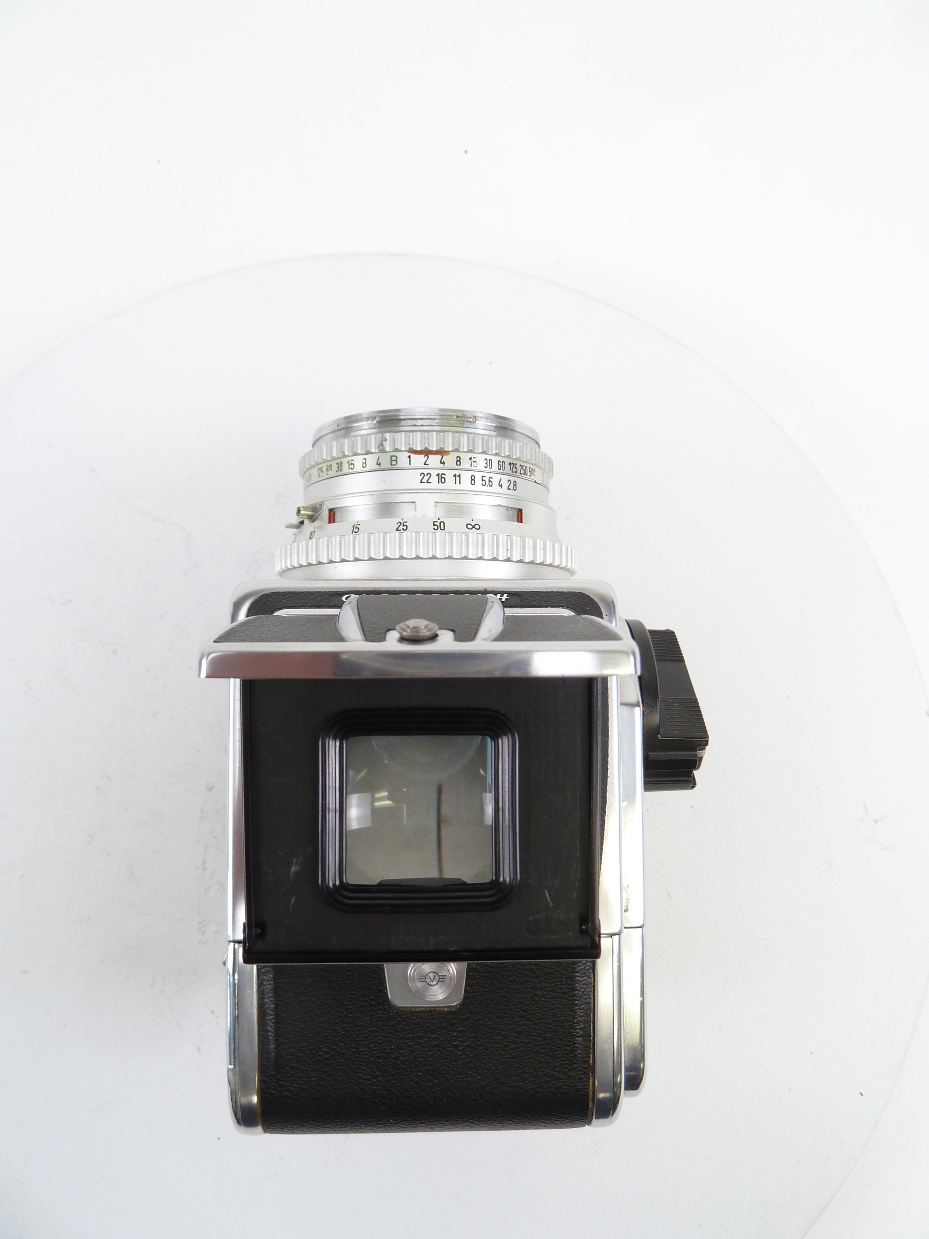 Hasselblad 500C/M Camera Outfit with 80MM F2.8 Lens, 120 Film Back,, and WLF