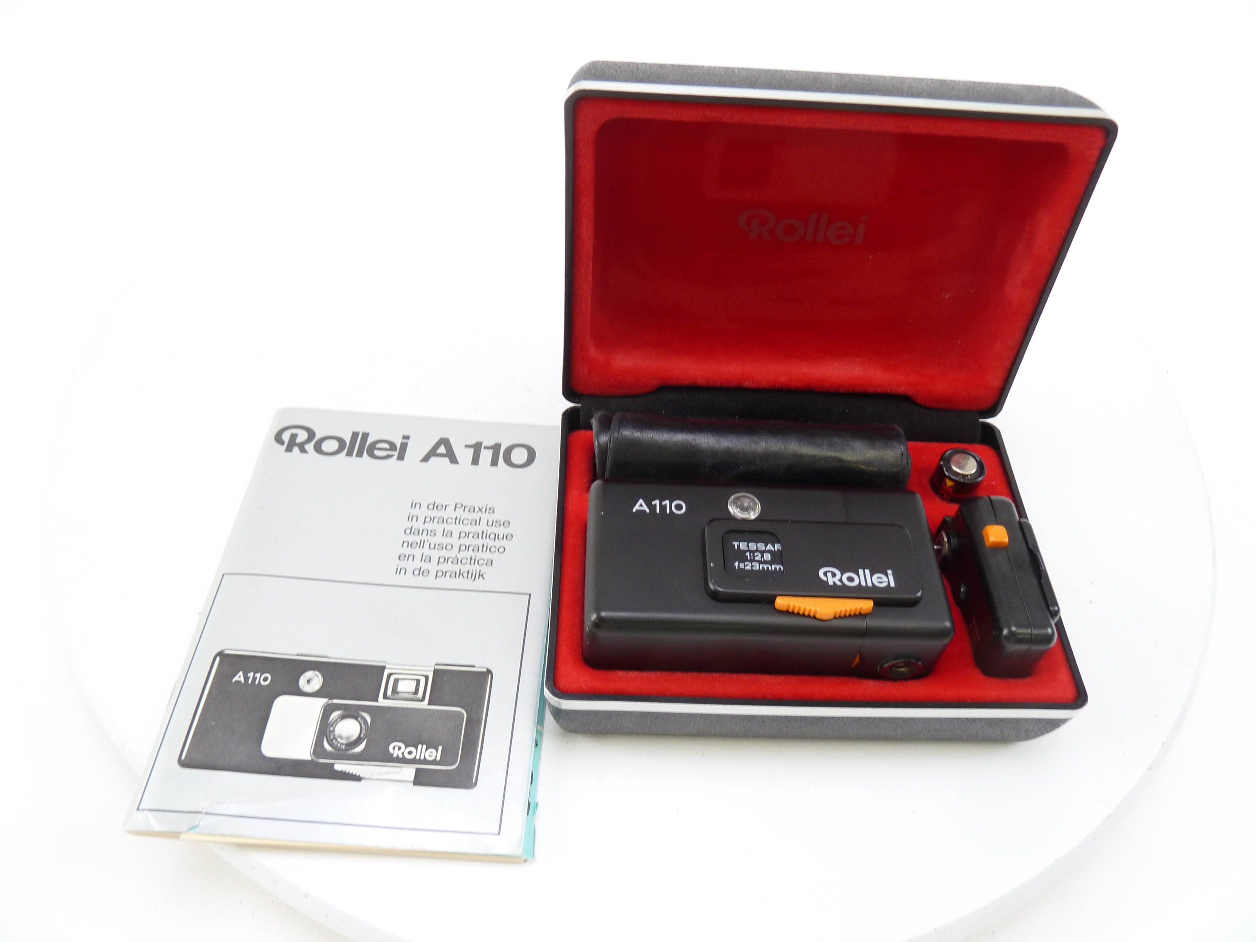 Rollei A110 Camera Outfit with Tessar 23MM f2.8 Lens Made in Germany