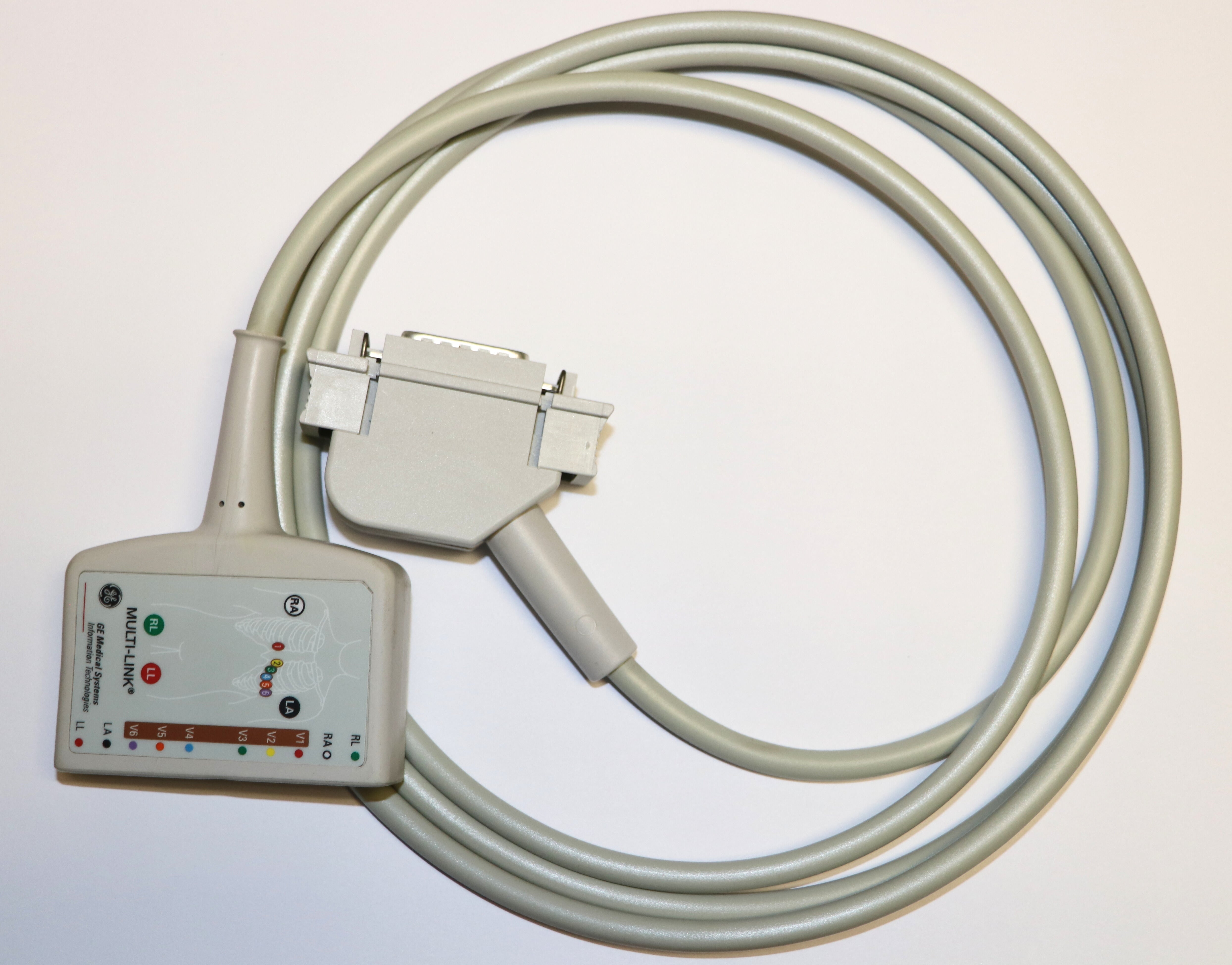 GE/Marquette, ECG Patient Cable For Cardio Smart, MAC 1000, CardioSys, 7 FT. 210 CM, AHA