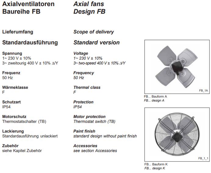 FB056-4DA.4I.V4L  ZIEHL-ABEGG Axial Fan 400V 0.9kW 3.4/2.0A 1400rpm