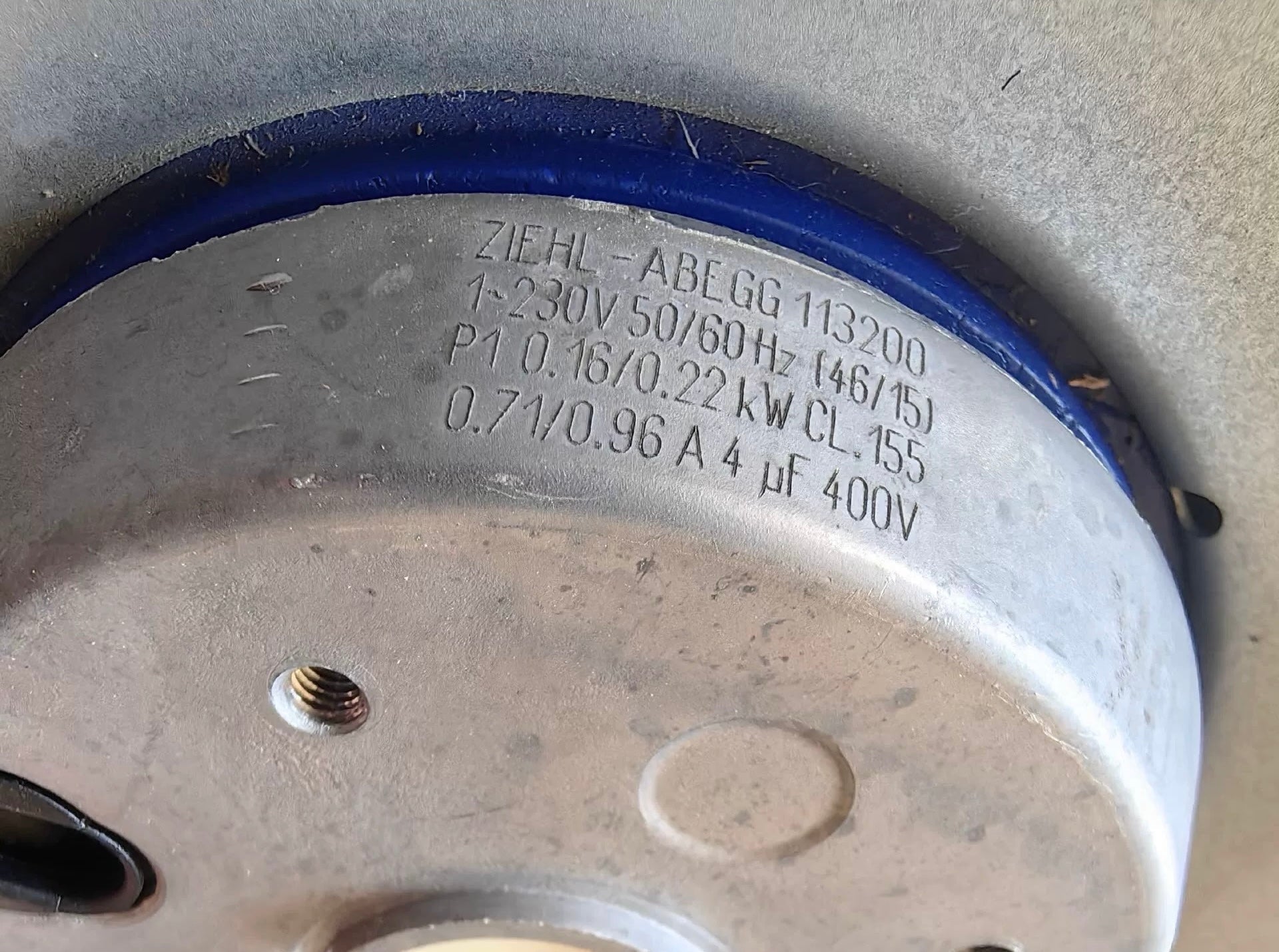 RH22L-2EP.WC.4R  ZIEHL-ABEGG centrifugal fan 1-230V 50HZ
