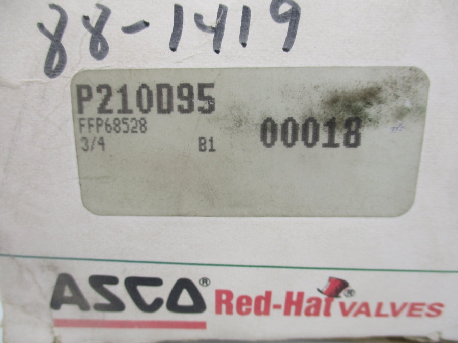 ASCO P210D95 30-125PSI 3/4" NSMP