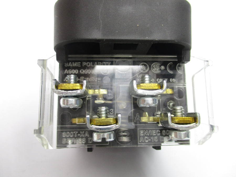 ALLEN BRADLEY 800T-FXTQH2RA SER. U 12-130VAC/DC (WH) NSMP