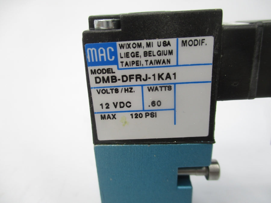 MAC DMB-DFRJ-1KA1 12VDC 120PSI NSMP