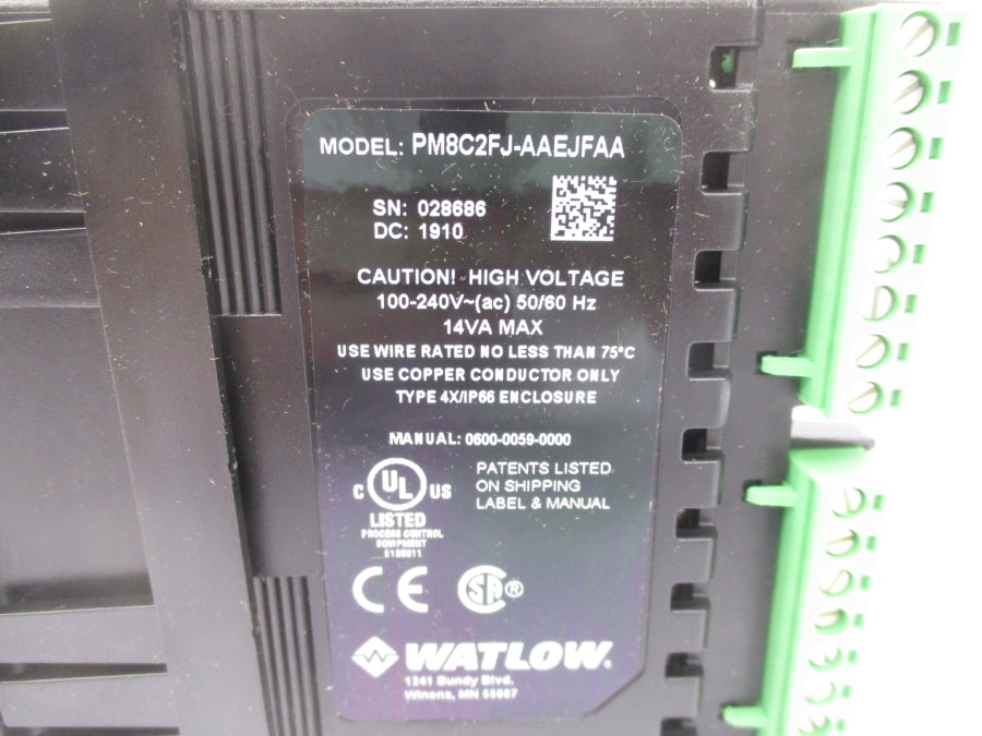 WATLOW PM8C2FJ-AAEJFAA 100-240VAC NSMP
