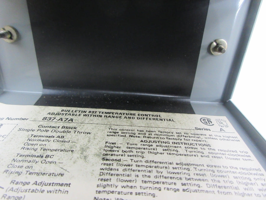 ALLEN BRADLEY 837-A7A SER. A NSNP