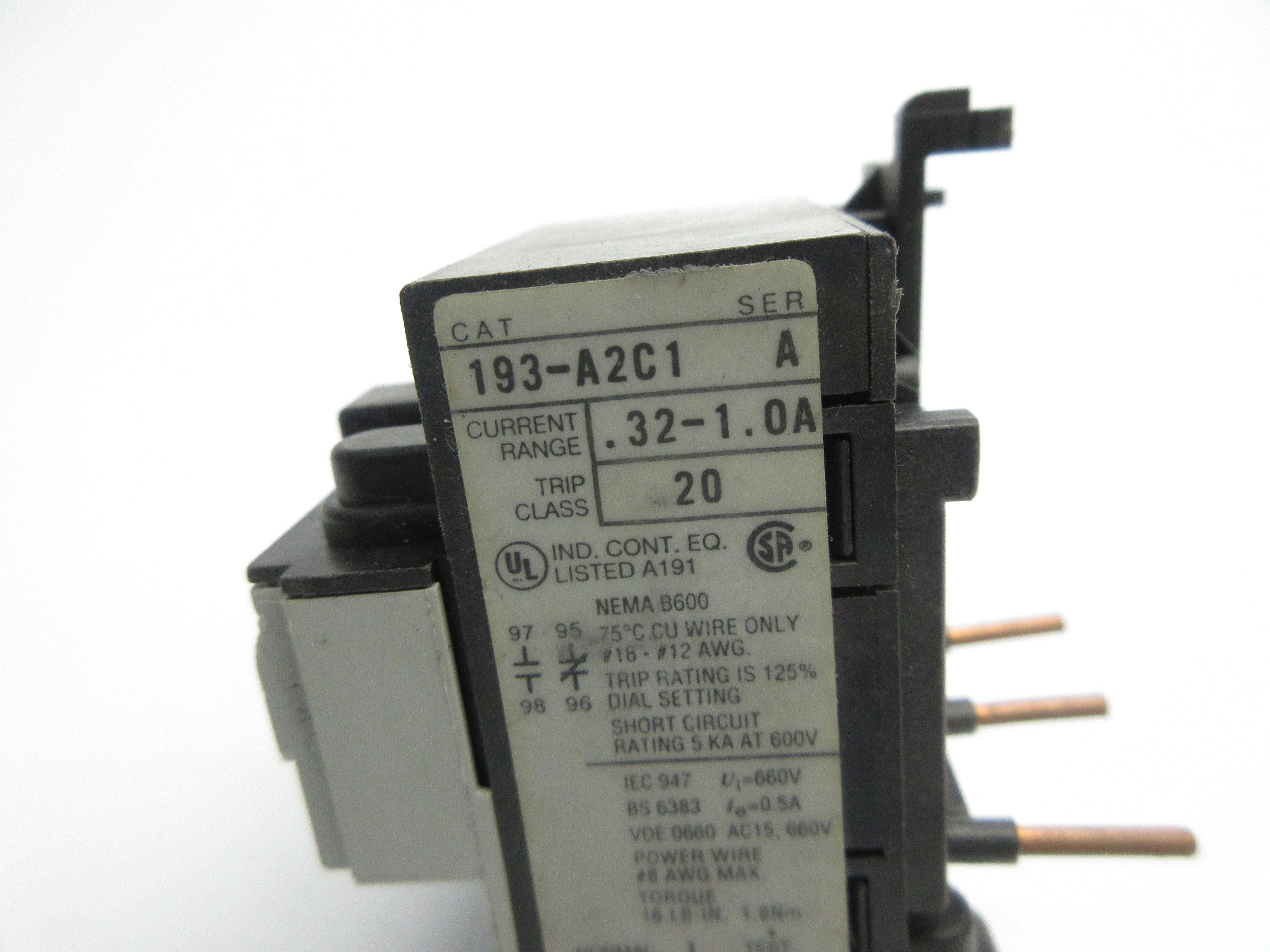 ALLEN BRADLEY 193-A2C1 SER. A .32-1.0A NSNP