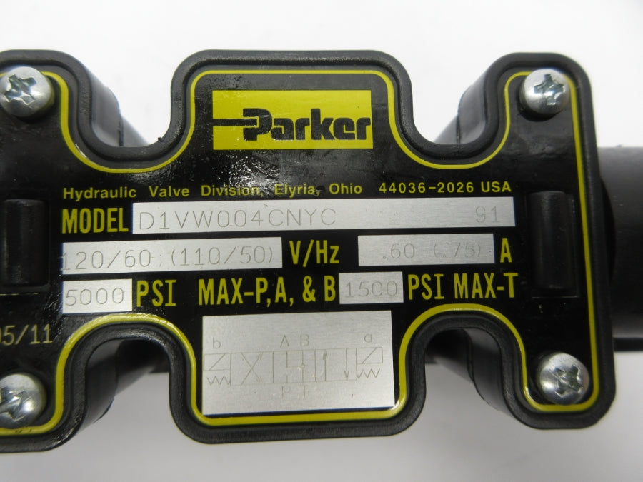 PARKER D1VW004CNYC91 110/120V .60/.75A 5000PSI NSNP