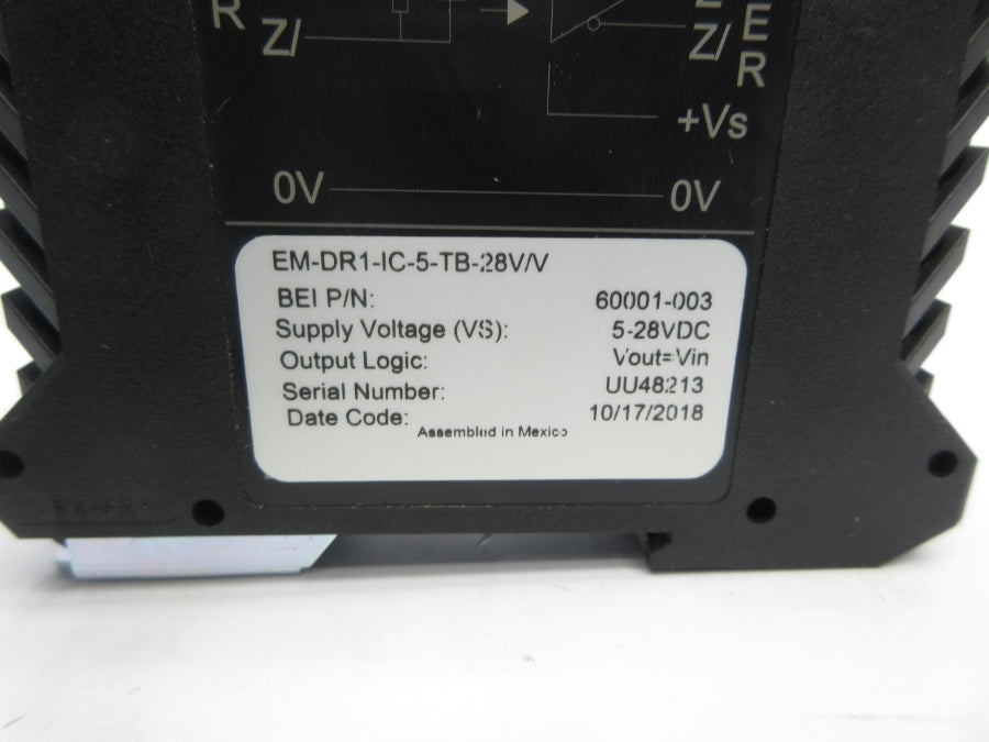 BEI EM-DR1-IC-5-TB-28V/V 60001-003 5-28VDC NSNP