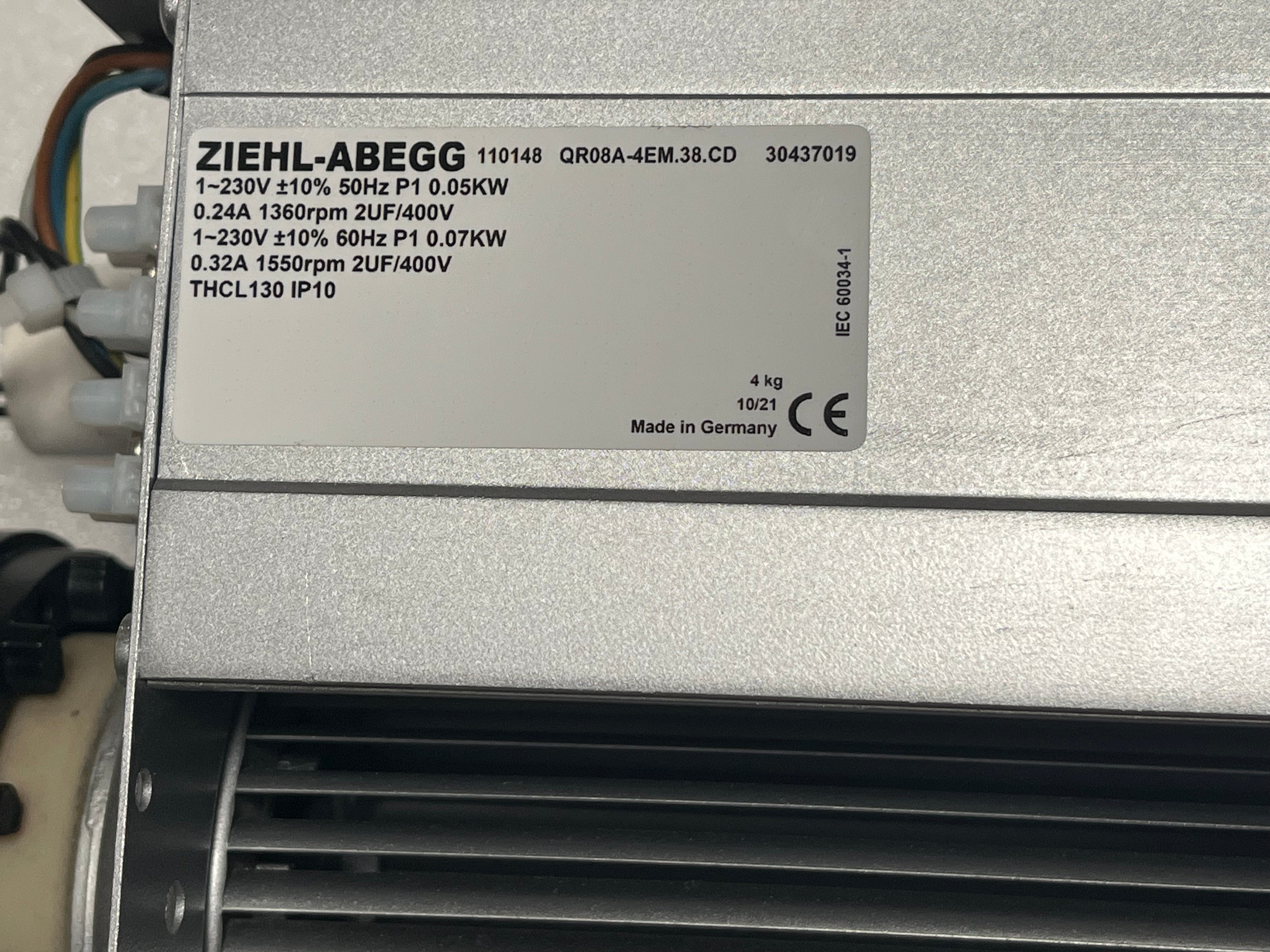 QR08A-4EM.38.CD ZIEHL-ABEGG Crossflow fan