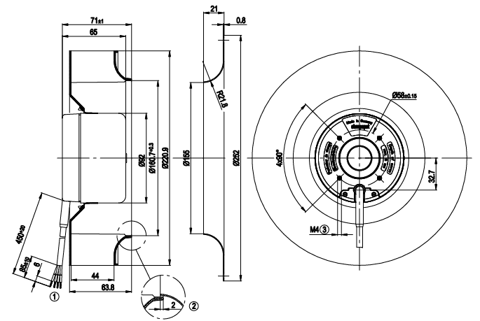 R1G220-AB73-99  ebm papst centrifugal fan