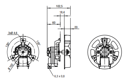 R2A150-AA01-14 Ebm-papst centrifugal fan 30W