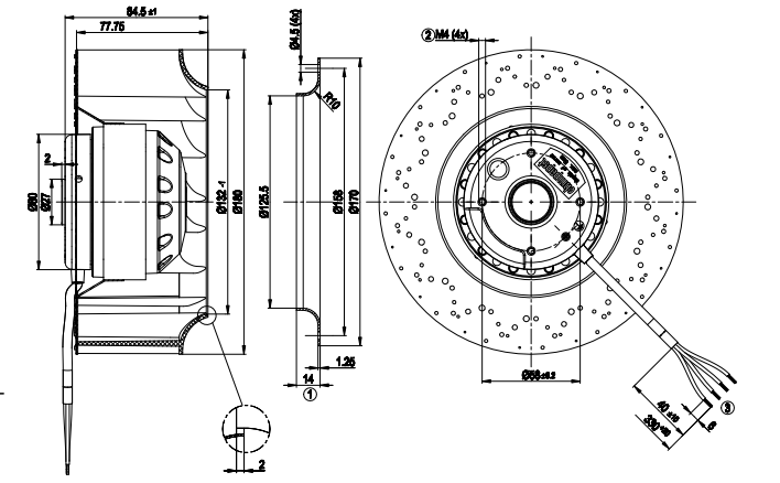 R2D180-AL10-18 ebm papst centrifugal fan 105W 400V