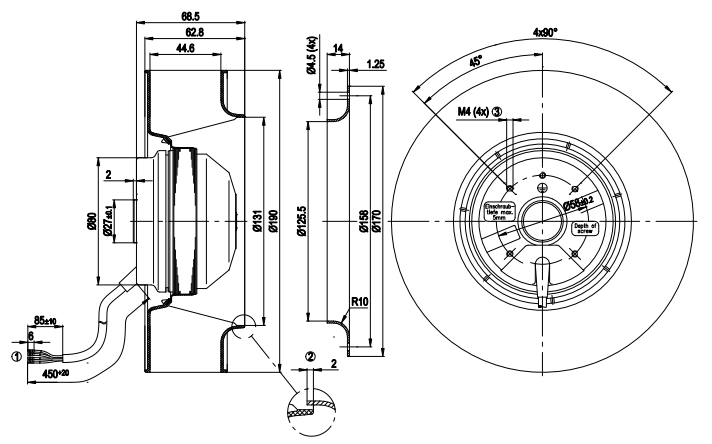 R2E190-AO26-05 ebm papst centrifugal fan