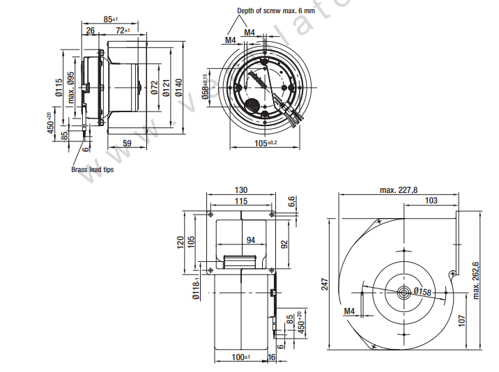 R3G140-AV19-02 Ebm-papst centrifugal fan