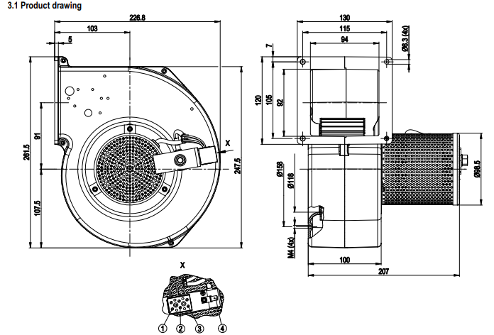 R4D450-AA04-05 ebm-papst  Fan 650W
