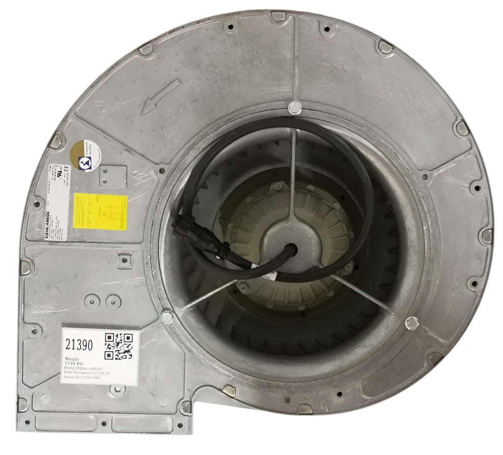 RD25S-4EW.4N.1L 230V 0.93/1.1 kW 4.2/4.6A 1150/1420rpm ZIEHL-ABEGG Centrifugal Fan