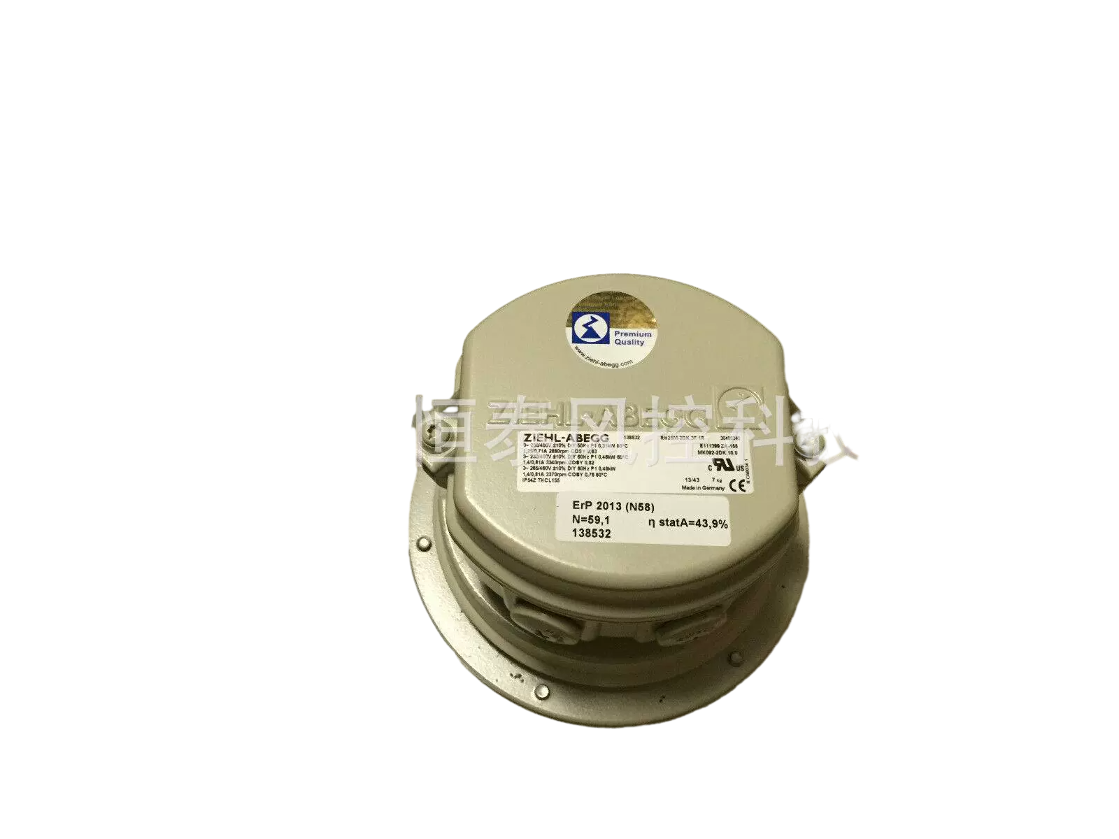 RH25M-2DK.3F.1R  ZIEHL-ABEGG centrifugal fan 3-230/400V 50/60HZ 3370RPM