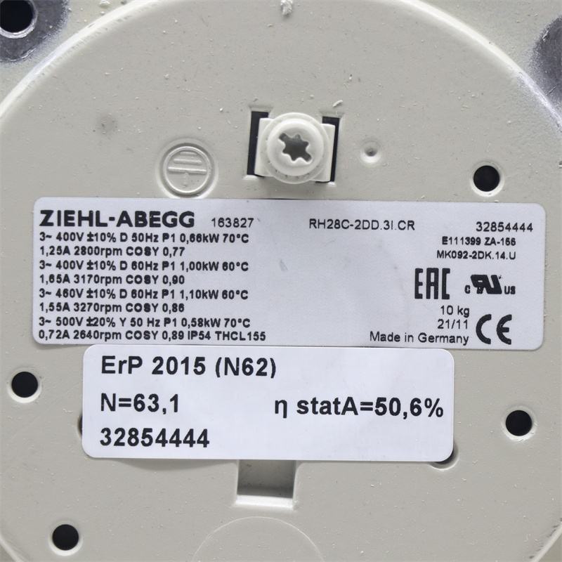 RH28C-2DD.3I.CR ZIEHL-ABEGG centrifugal fan 400-500V For ABB