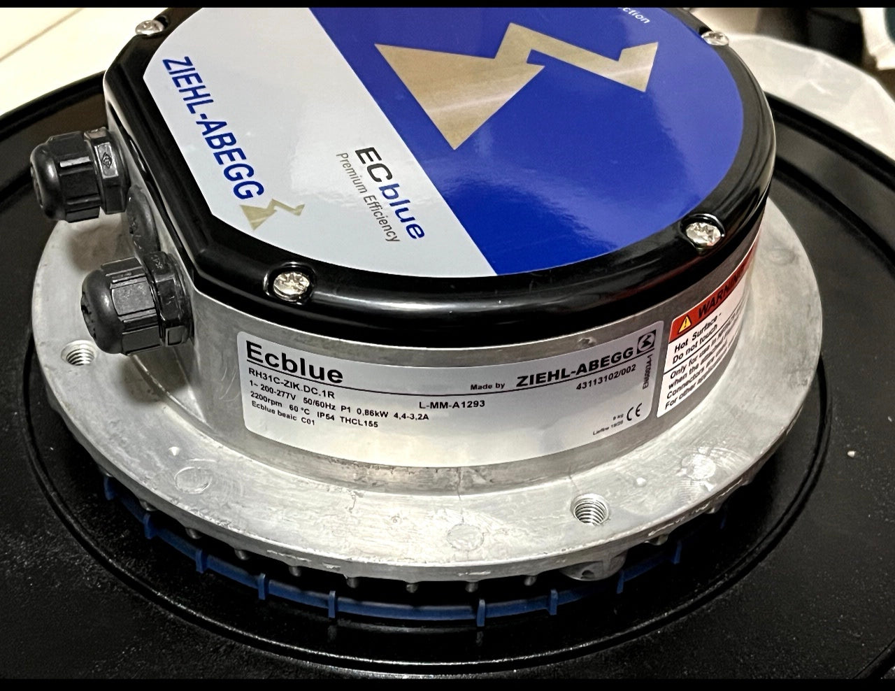 RH31C-ZIK.DC.1R ZIEHL-ABEGG centrifugal fan 380/480v 2.5kW 50/60HZ