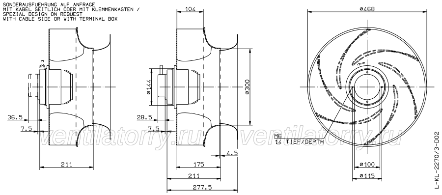 Brand new RH45G-4EK.4I.2R ZIEHL-ABEGG centrifugal fan 1-230V 50/60HZ Professional Industrial Cooling Solution