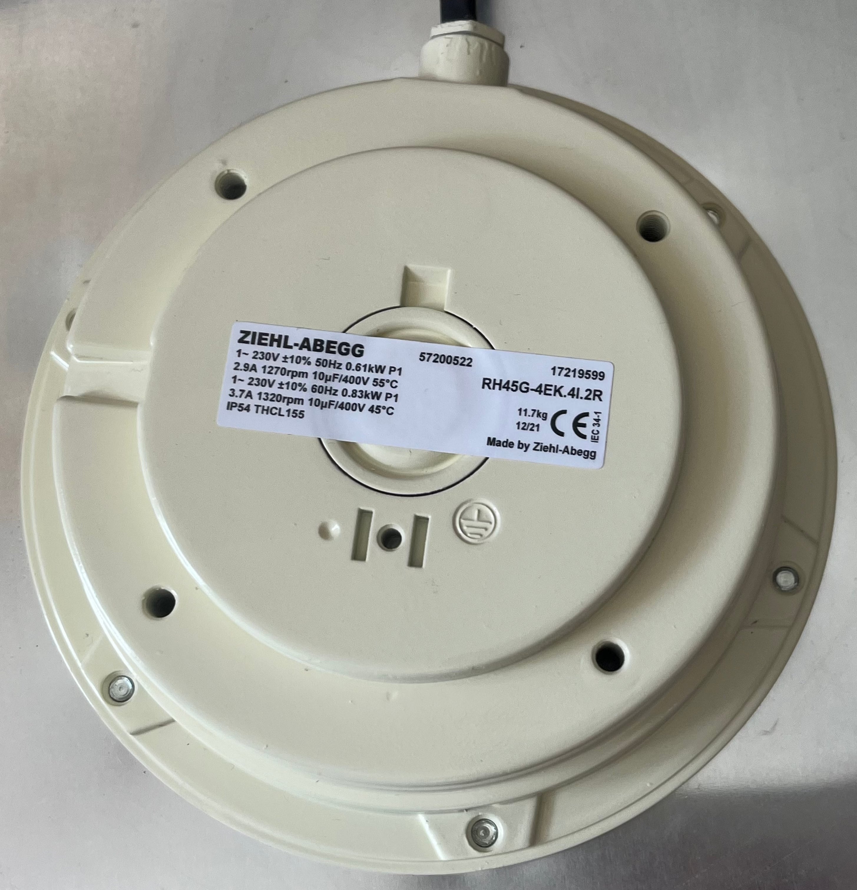 Brand new RH45G-4EK.4I.2R ZIEHL-ABEGG centrifugal fan 1-230V 50/60HZ Professional Industrial Cooling Solution