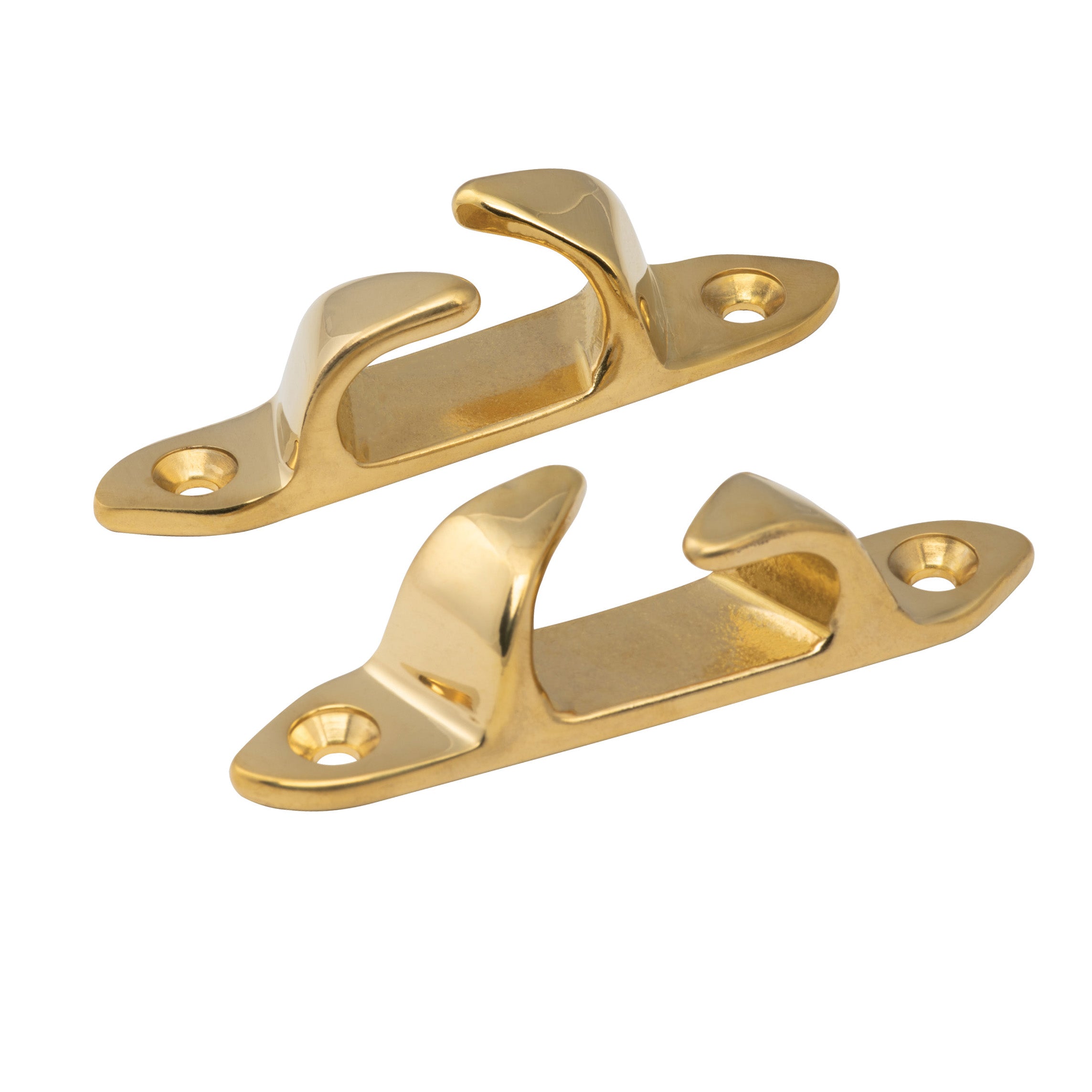 Whitecap S-0981B 4-1/2" Polished Brass Skene Bow Chock Pair