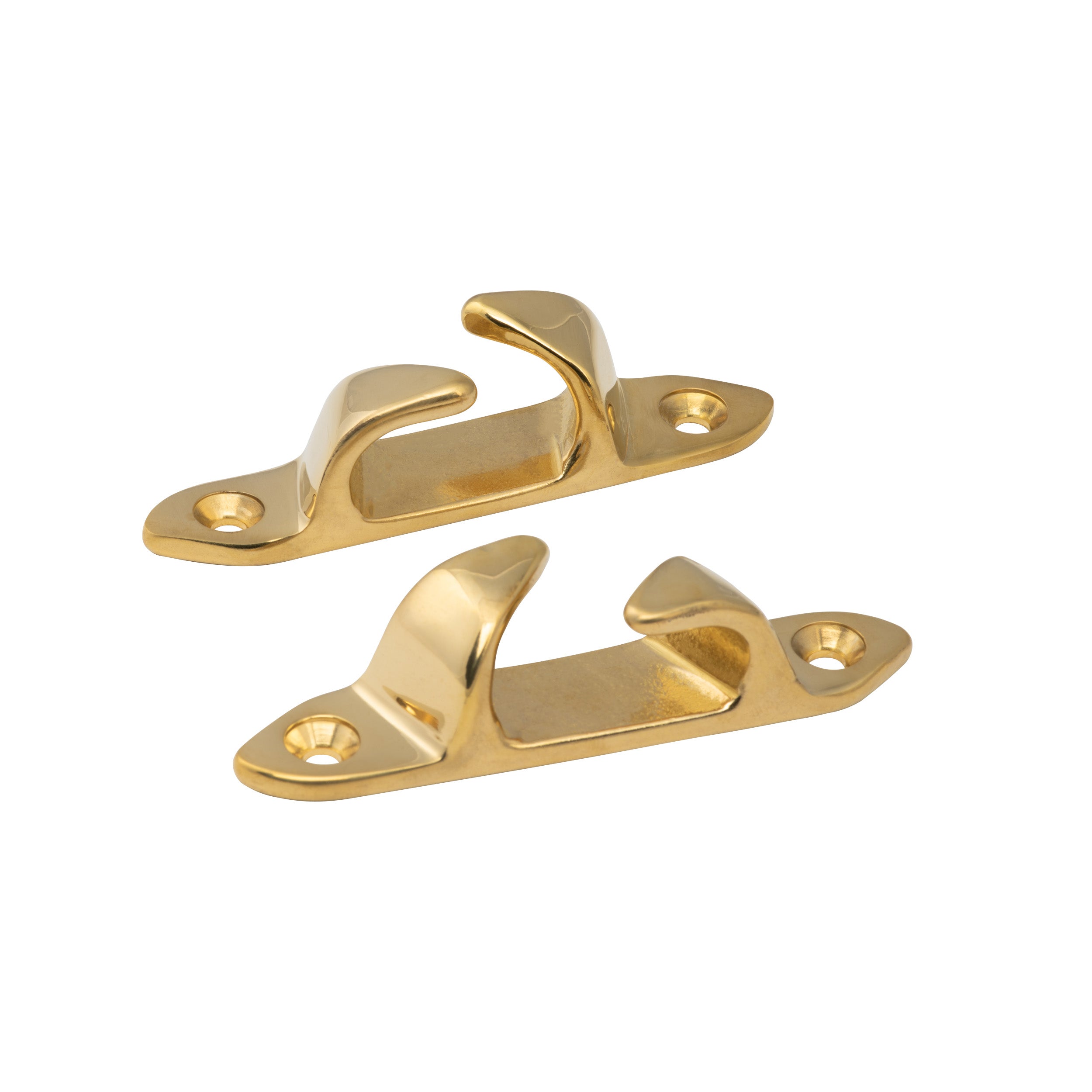Whitecap S-0980B 4" Polished Brass Skene Bow Chock Pair
