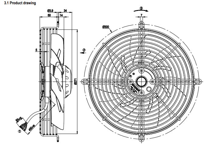 S2D250-AH02-01 Ebm-Papst 0.35A 115W 400V 255mm