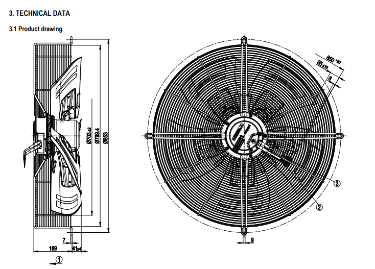 S3G710-AO85-21/F01 ebm papst centrifugal fan